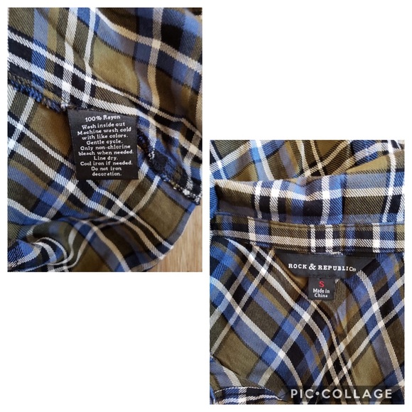 Rock & Republic Plaid Sleeveless - Picture 8 of 8